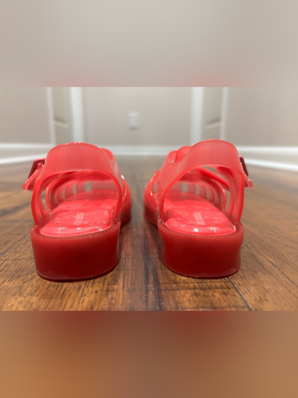 Mini Melissa Possession II Glitter Pink Jelly Sandals Star Rainbow Toddler 10 - Picture 4 of 12